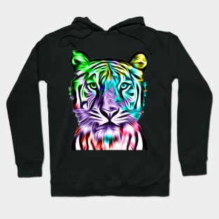 Colorful Tiger Head Hoodie